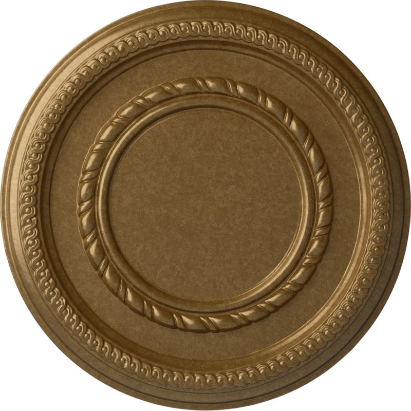 Médaillon de plafond en spirale Endurathane, Or pâle