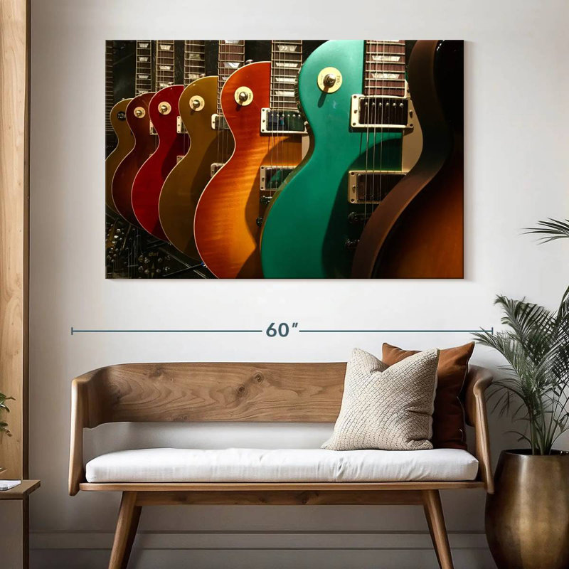 Abarca Electric Guitars Display, 34" H x 51" W