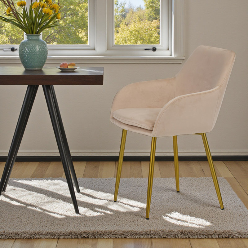 Chaise d'appoint rembourrée en velours Kamai, 4