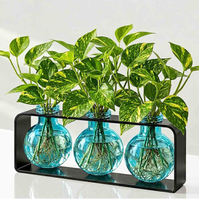 Blooms 3 piece Table Vase Set Aqua