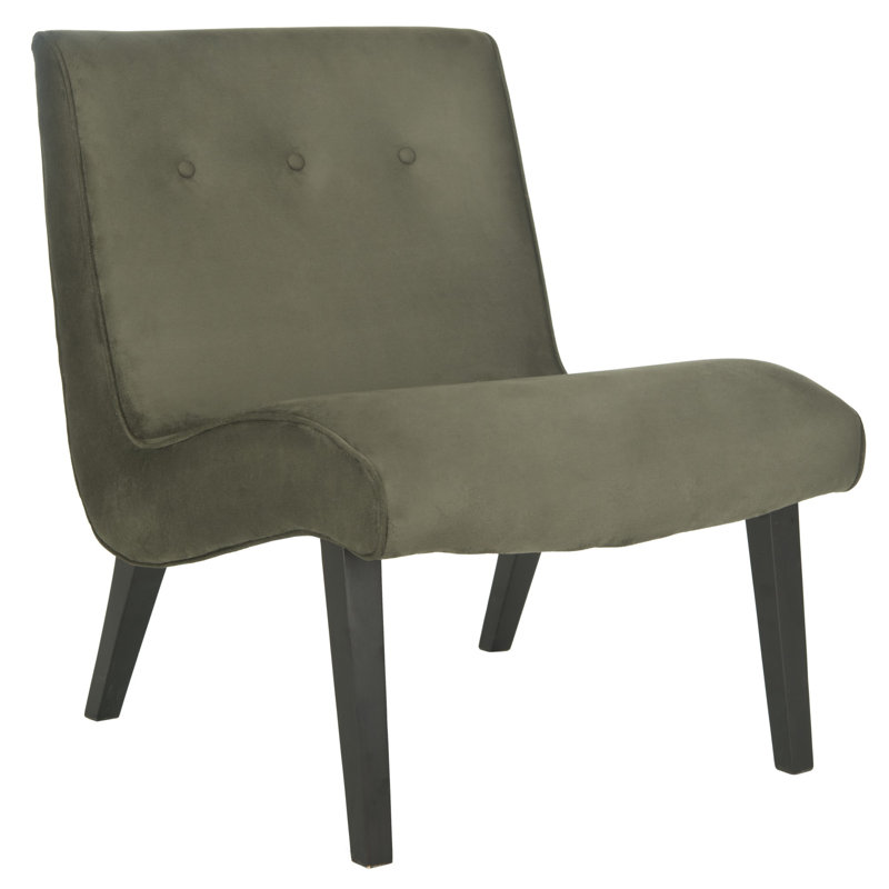 Chaise d'appoint Soules, Velours vert boisé