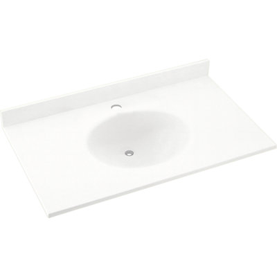 Plateau de meuble-lavabo simple 37 po Ellipse
