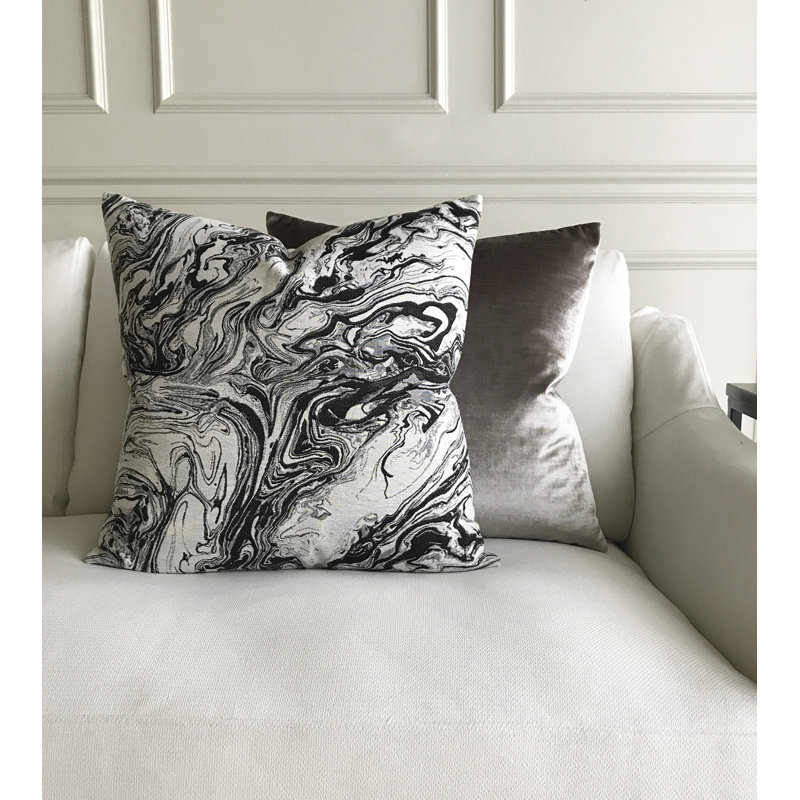 Velvet Square Pillow Cover & Insert, Winchester Dove