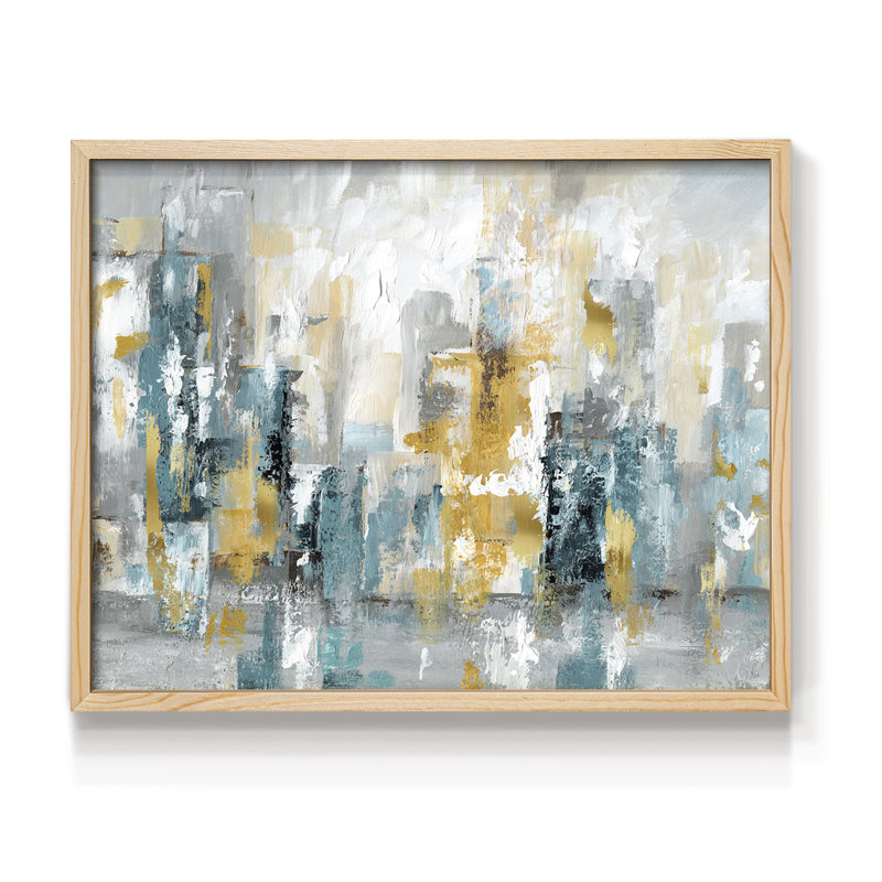 City Views II -Framed Print - Restickable, Natural, 11" H x 14" W