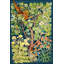 Tapis décoratif bleu à motif d'arbre lavable à la machine-1803351561