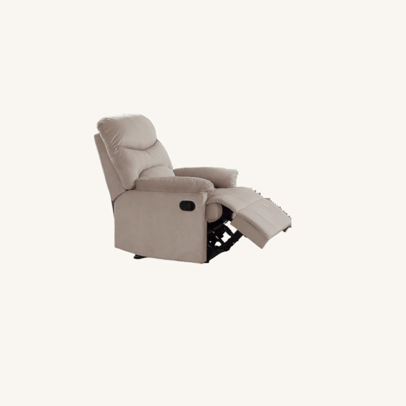Guderian Recliner, Light Brown Velvet