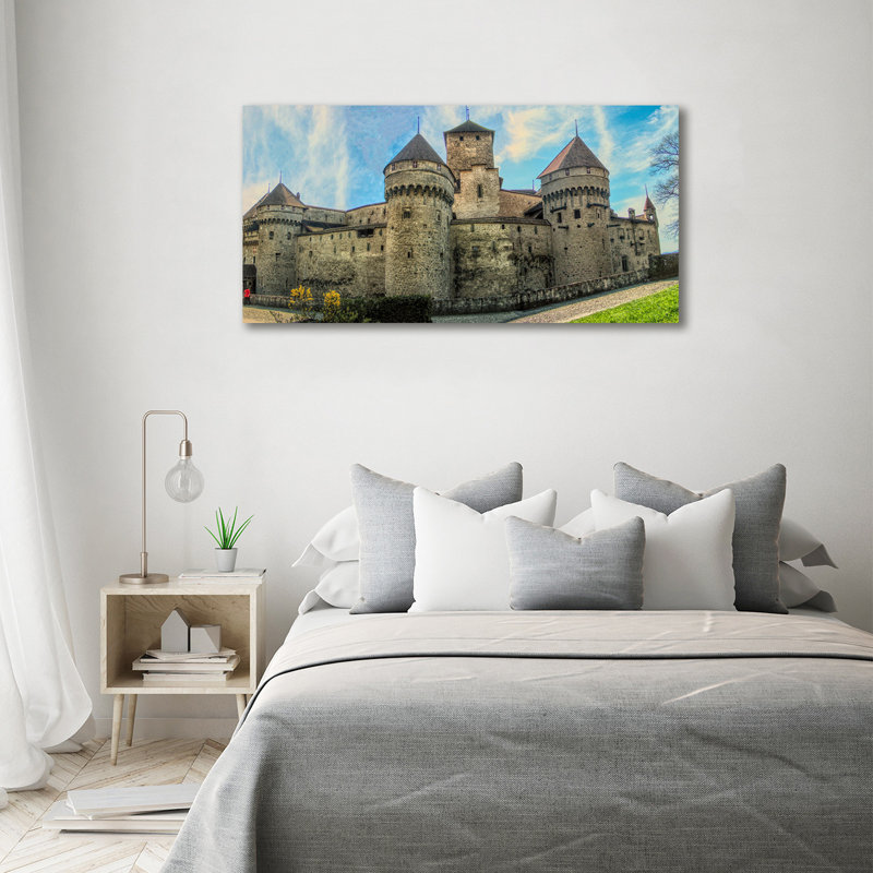 Castle In Switzerland - No Frame Print on Canvas