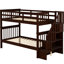Lit superposé avec escalier Twintwin avec rangement polyvalent et rail protégé pour le rangement du dortoir, ce qui améliore l'utilisation de l'espace de la chambre à coucher-573660157