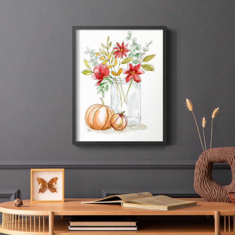 «Simple Harvest II», reproduction encadrée - bois massif, Noir, H 20 po x l 16 po