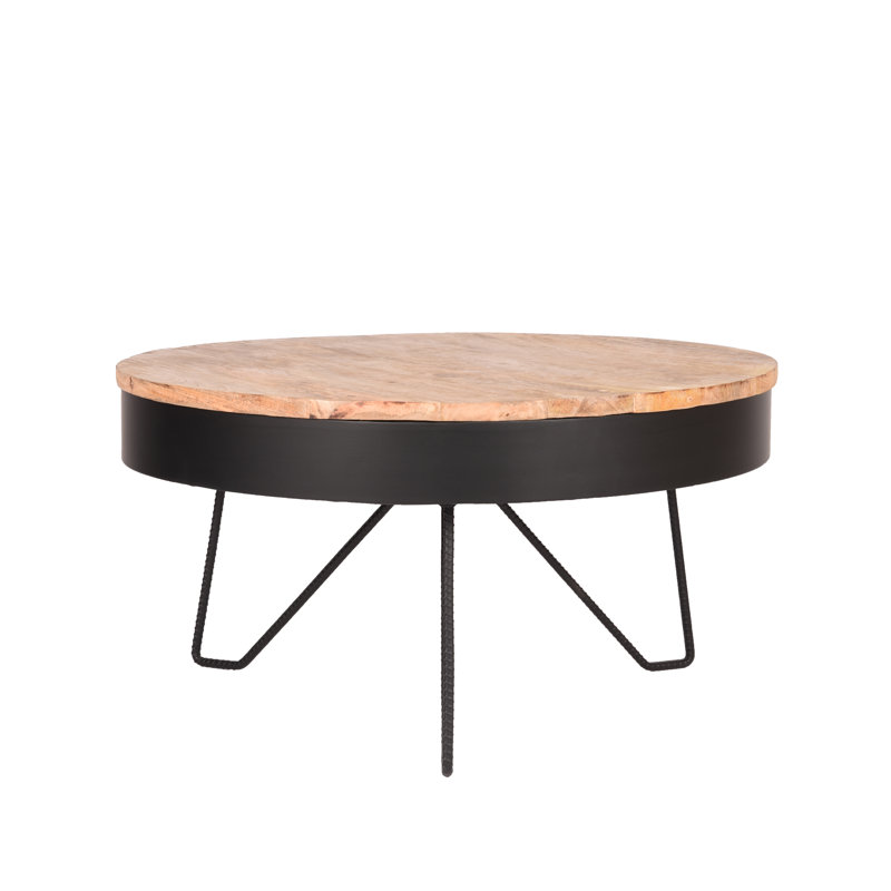 Greenberg Three Leg Coffee Table, Black, H43 x L80 x W80cm