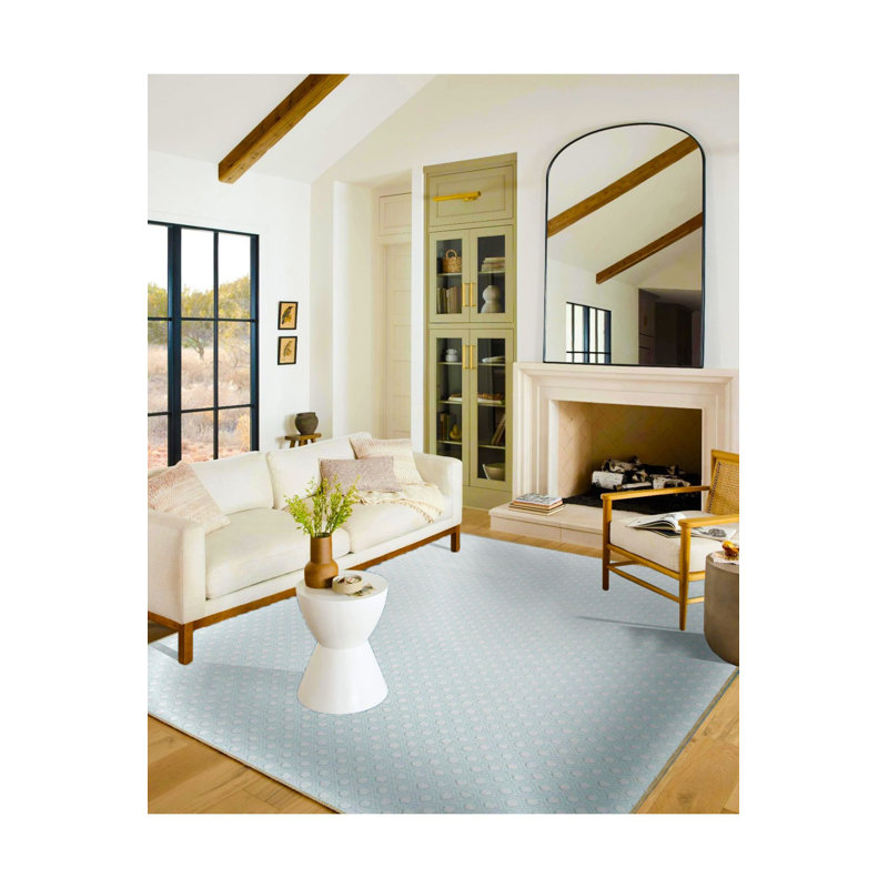 Tapis décoratif à pois bleu lavable à la machine, Tapis de couloir 3 pi 3 po x 9 pi 10 po