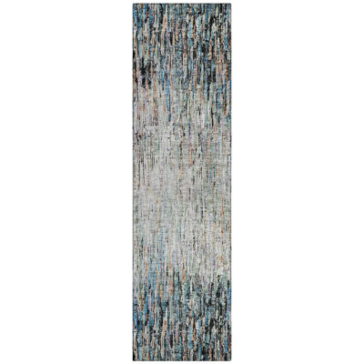 Machine Washable Indoor/Outdoor Chantille ACN2439 Stripes Rug