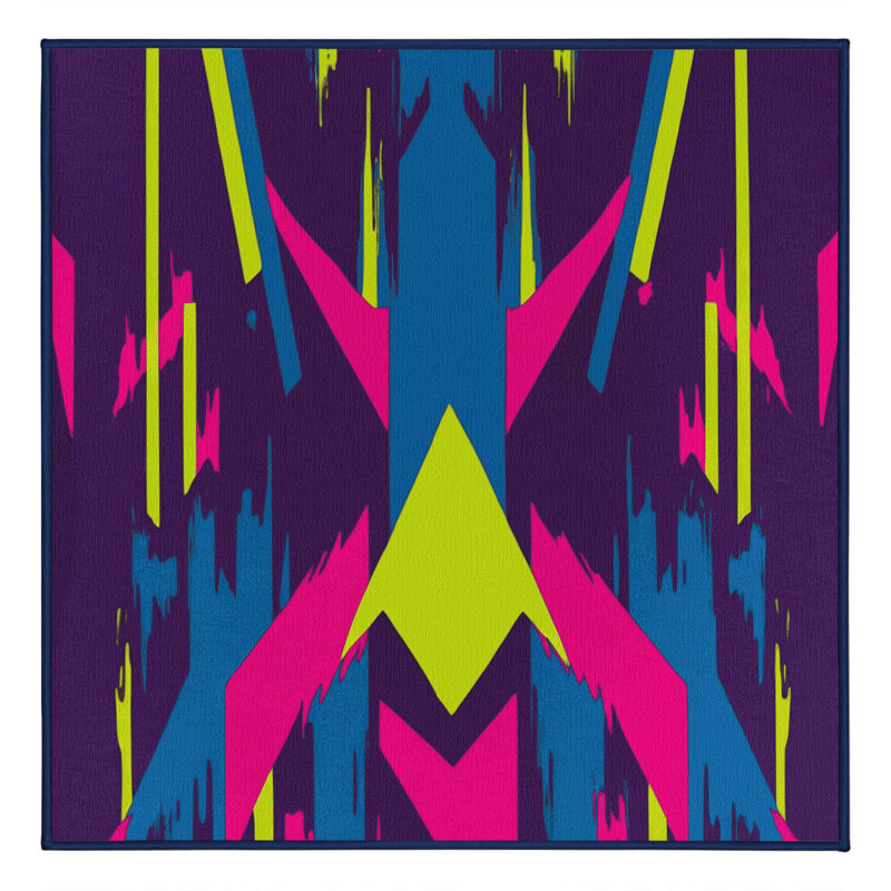 Warp Line Rug, Square 6'