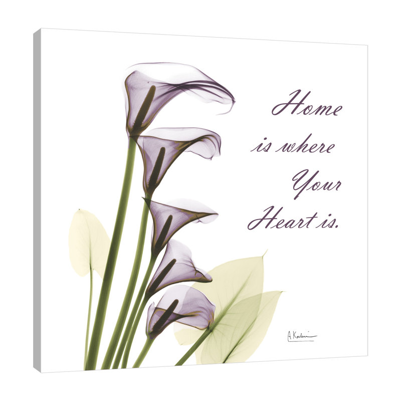 «Calla Lilies Home», toile tendue par Albert Koetsier, H 30 po x l 30 po x P 1,5 po