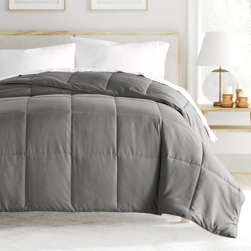 Soft Down-Alternative Essential Comforter, Slate, Queen Comforter