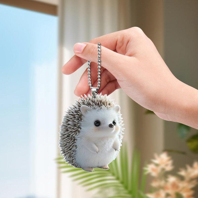 Cute Hedgehog Acrylic Hanging Decoration