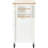 Kitchen Island Cart With Solid Wood Top, 4 Door Cabinet, 2 Drawers, Spice & Towel Rack, Locking Wheels - White Top In White, Cabinet Practical Shelves,-1040131041