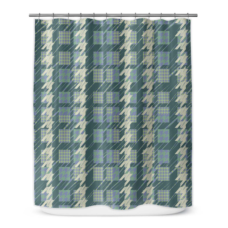 Rideau de douche simple patchwork SWANNER, H 70 po x l 71 po