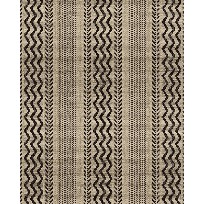 Tyrol Apres-Ski Home Striped Wallpaper Roll, Black/Fog White