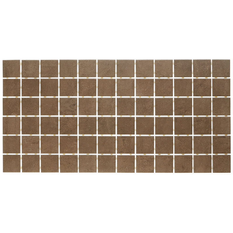 Fairfield 2" x 2" Ceramic Mosaic Tile, Chocolate