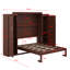 Lit escamotable avec 2 garde-robes et tablette de rangement-977262923-977262922