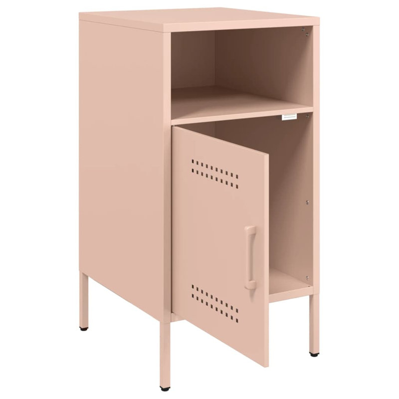 Bedside Cabinets 2 pcs 36x39x68 cm Steel, Pink