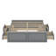 Structure de lit plateforme en bois avec 6 tiroirs
