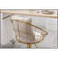 Chaise de bar en velours blanc cassé, plaquée or pur, conception unique, rotation à 360 degrés, hauteur réglable, convient aux salles à manger et aux bars, ensemble de 2