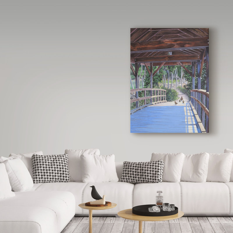 «Covered Bridge» Armstrong, impression sur toile tendue, H 19 po x l 14 po x P 2 po