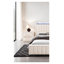 Ensemble de chambre à coucher grand lit 3 pièces avec tête de lit à DEL, 2 tables de chevet, cadre de lit tapissier beige