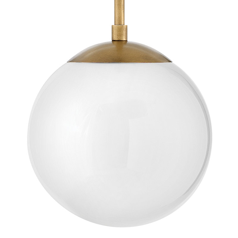 Warby Single Light Orb Pendant Light, Heritage Brass
