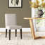 Meria Upholstered Parsons Chair in Beige