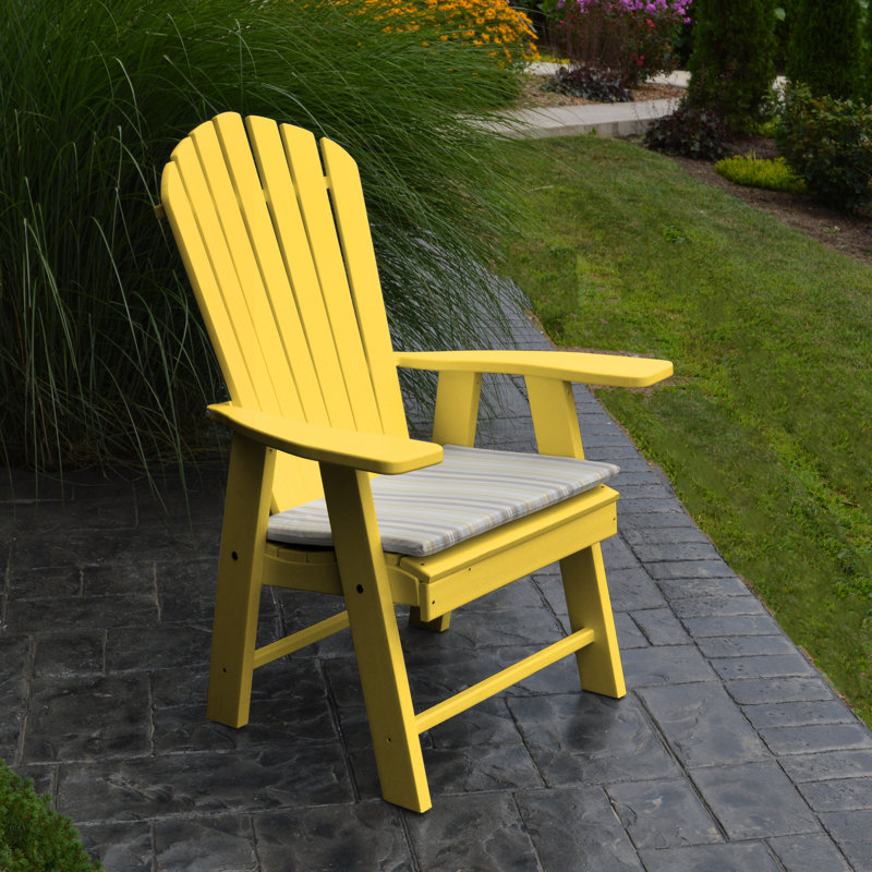 Chaise Adirondack verticale en plastique Stalham, Jaune citron