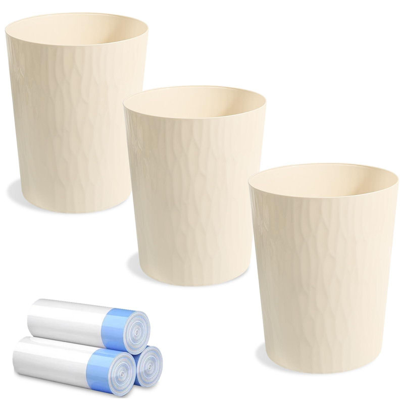 Petite poubelle poubelle (3 pièces / beige), Beige