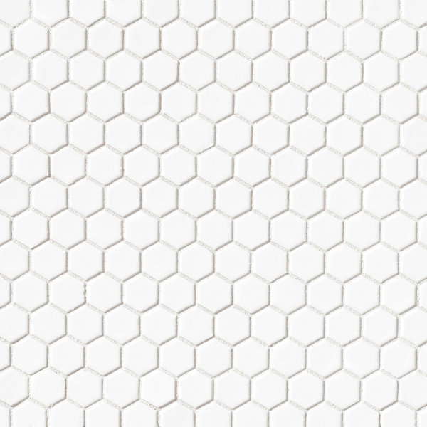 Le Cafe Hex 1" x 1" Porcelain Mosaic Tile in White