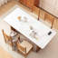 Table de salle à manger rectangulaire moderne en bois massif fritté-1820069789