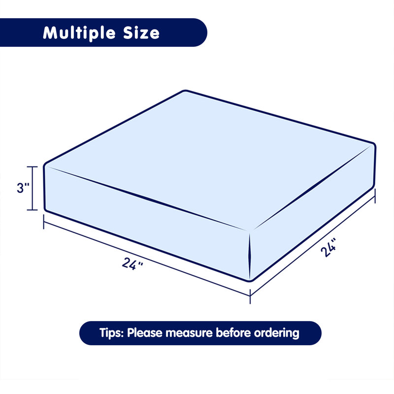 Coussin en mousse à haute densité DIY, H 3 po x l 24 po x P 24 po