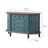 Rustic Semicircular Painted Wooden Accent Cabinet