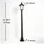 Lampe sur pied solaire classique en aluminium noir