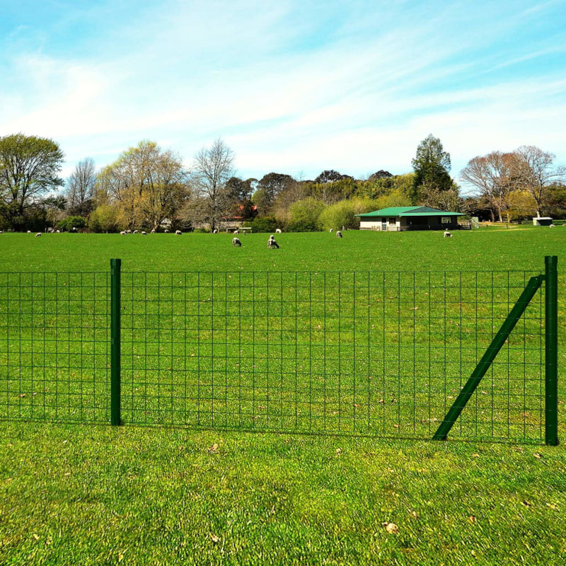 Green Wire/Mesh Fence, Green, 80cm H x 1000cm W