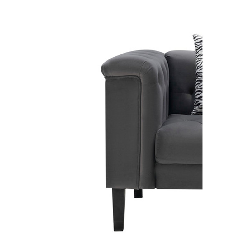 Chaise d'intérieur, chaise capitonnée avec 1 coussin décoratif