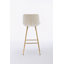 Ensemble de 2 tabourets de bar avec tabouret de comptoir en velours chromé