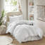 Ensemble d'édredon 3 pièces gigogne capitonné en jacquard blanc Gigi-111192728-111192730