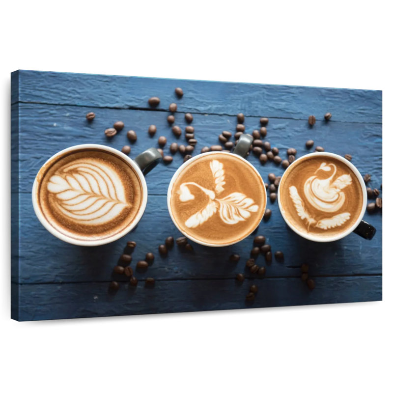 Café au lait Yarlin et grains de café, H 20 po x l 30 po