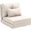 Lit de maison pliant et tapissier: revêtement de chaise en lin beige réglable