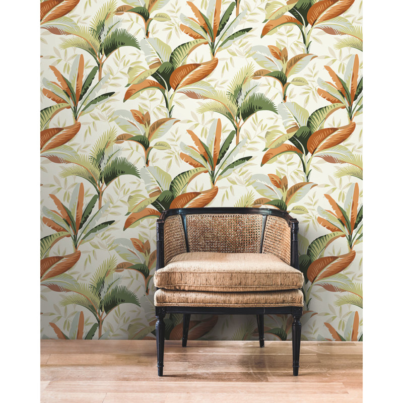 Alard Pre-Pasted Floral, Orange