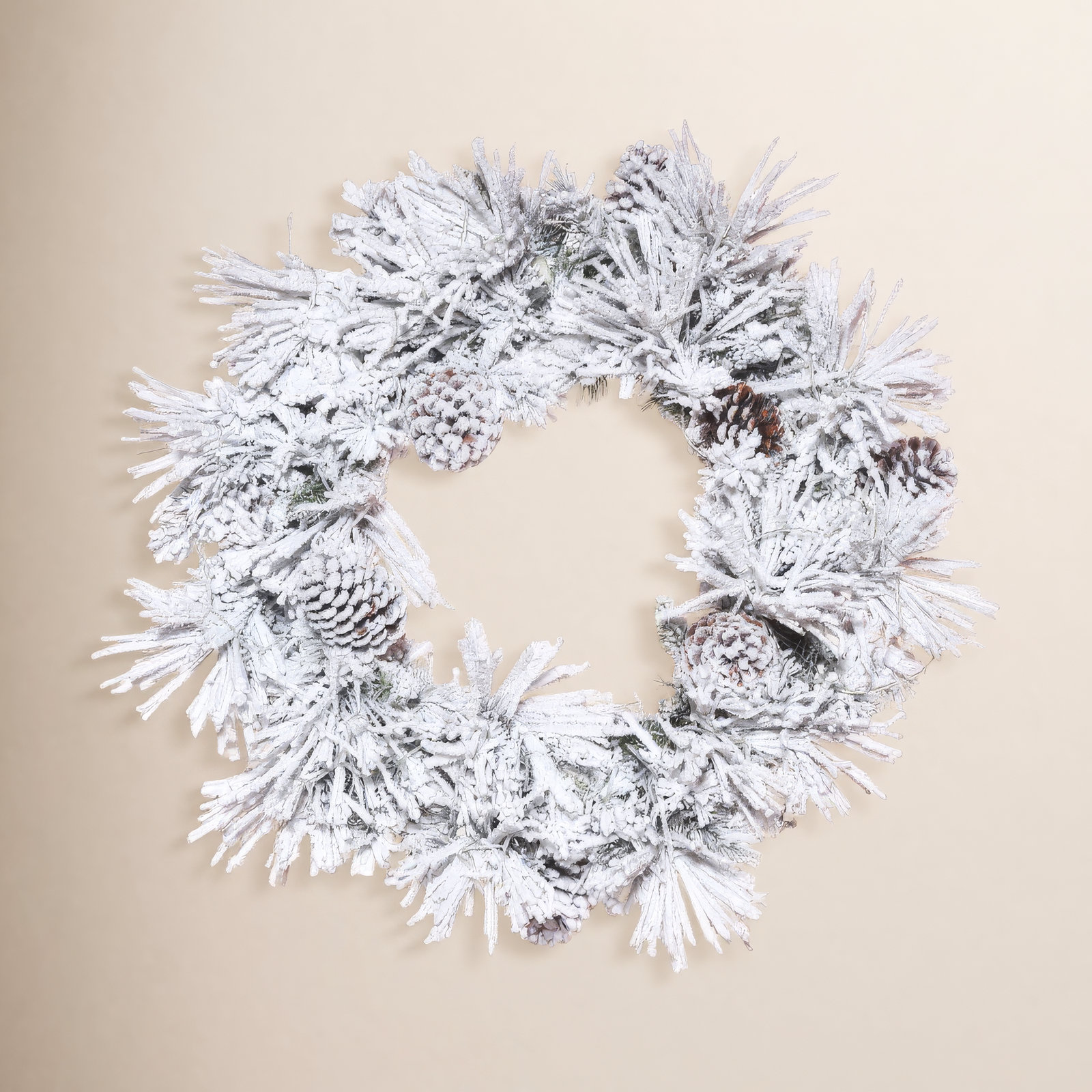The Twillery Co.® Odaniel 60" Frosted Wreath, 48" H x 48" W x 3" D
