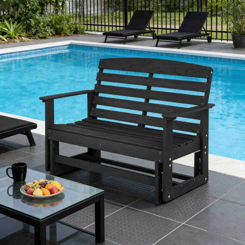Fauteuil oscillant et oscillant pour 2 personnes, Noir