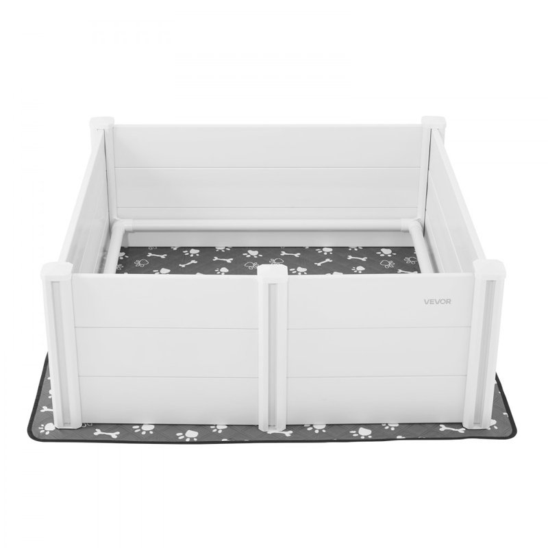 Plastic Exercise Pen With Door, 50cm H x 121.9cm W x 121.9cm D