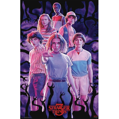 «ACHETER DES ARTS POUR MOINS» sous licence officielle «Stranger Things» - affiche d'art de groupe - 24 x 36 po - reproduction décorative - papier à affiche - prêt à encadrer